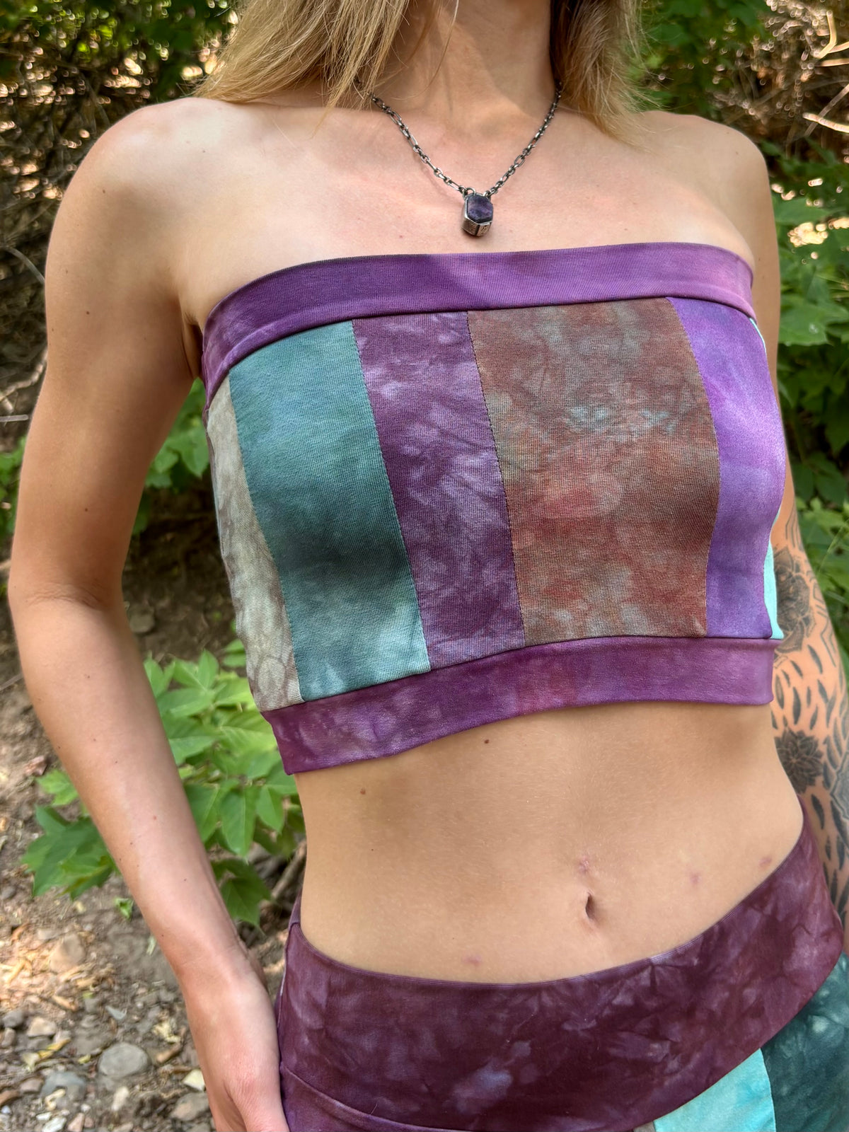 patchwork tube top // small-medium