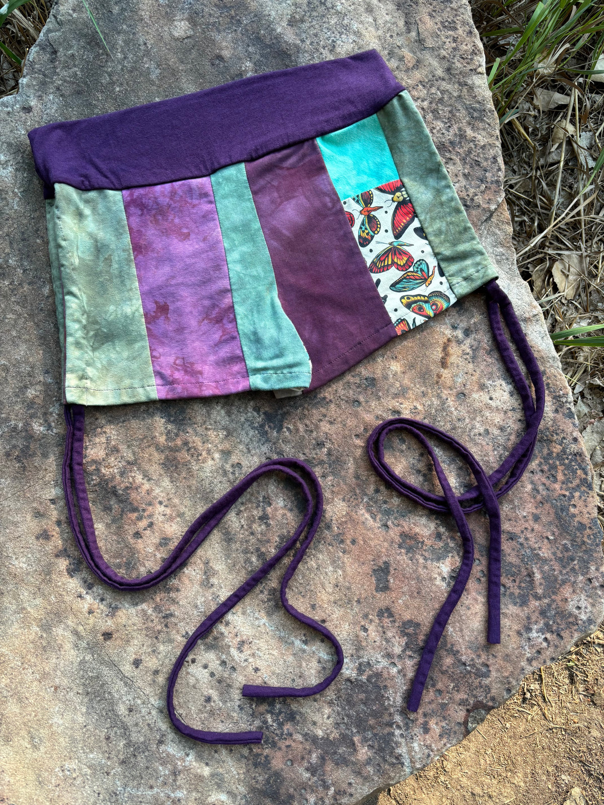 patchwork cinch shorties // large