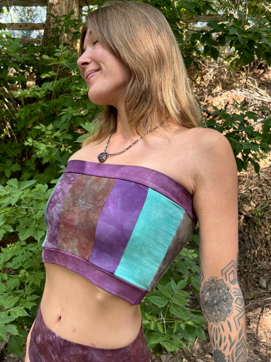 patchwork tube top // small-medium