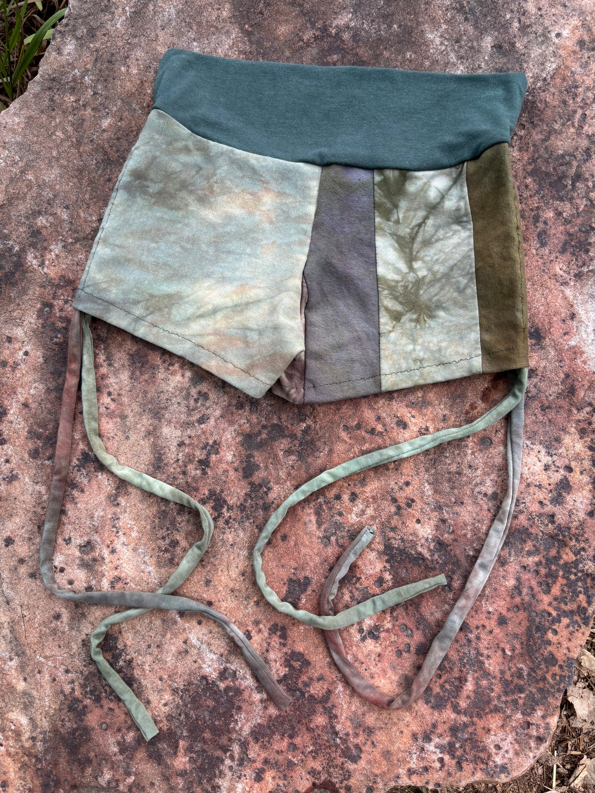 patchwork cinch shorties // extra small