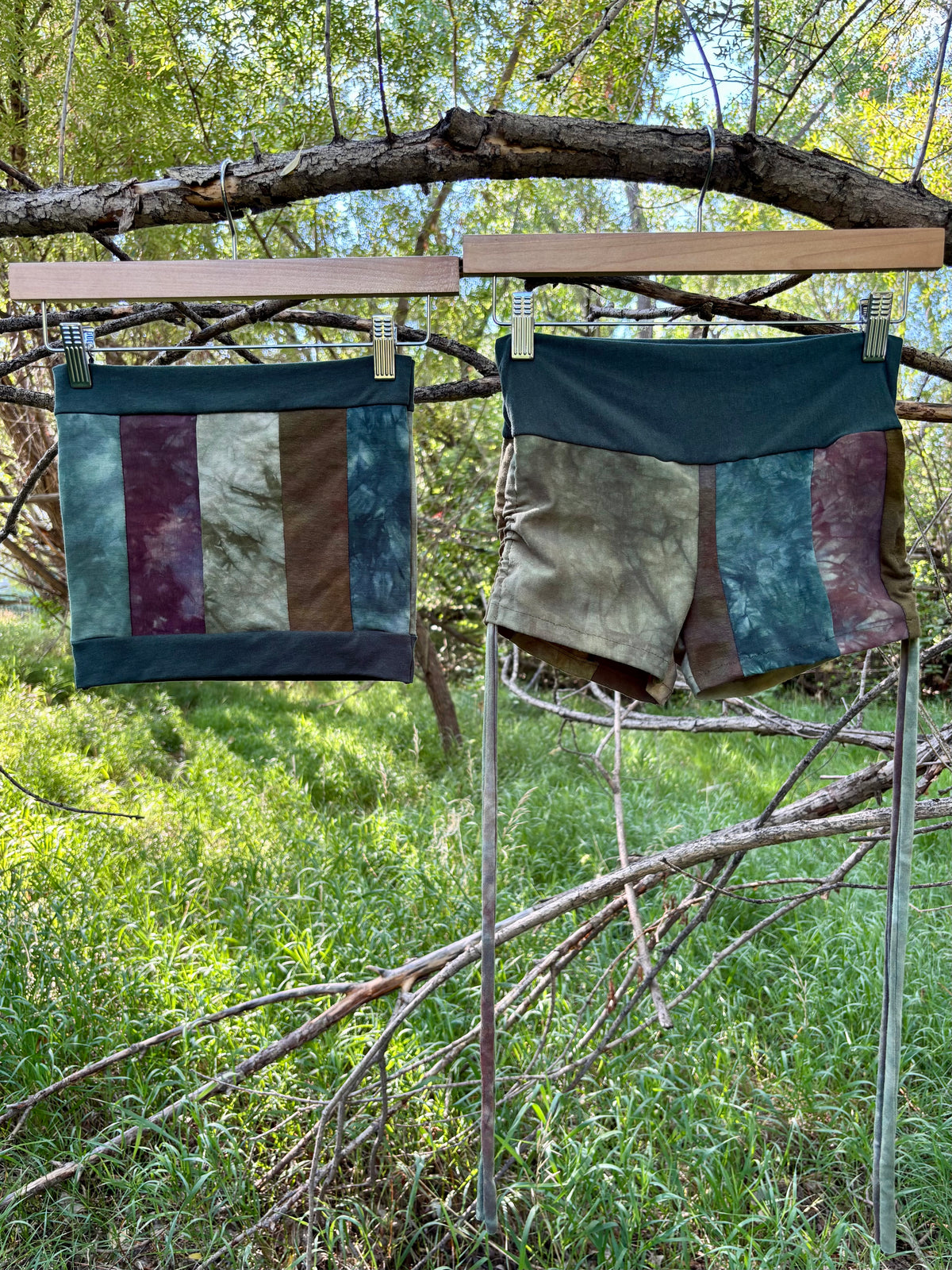 patchwork cinch shorties // extra small
