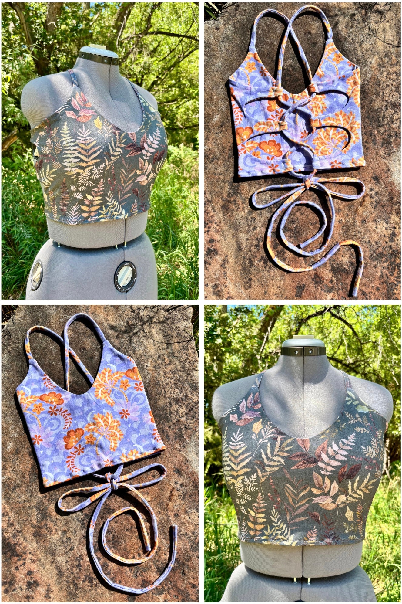 mto // tie-back top // prints