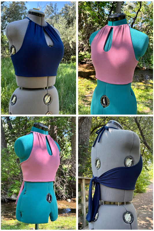 mto // keyhole halter top // solids