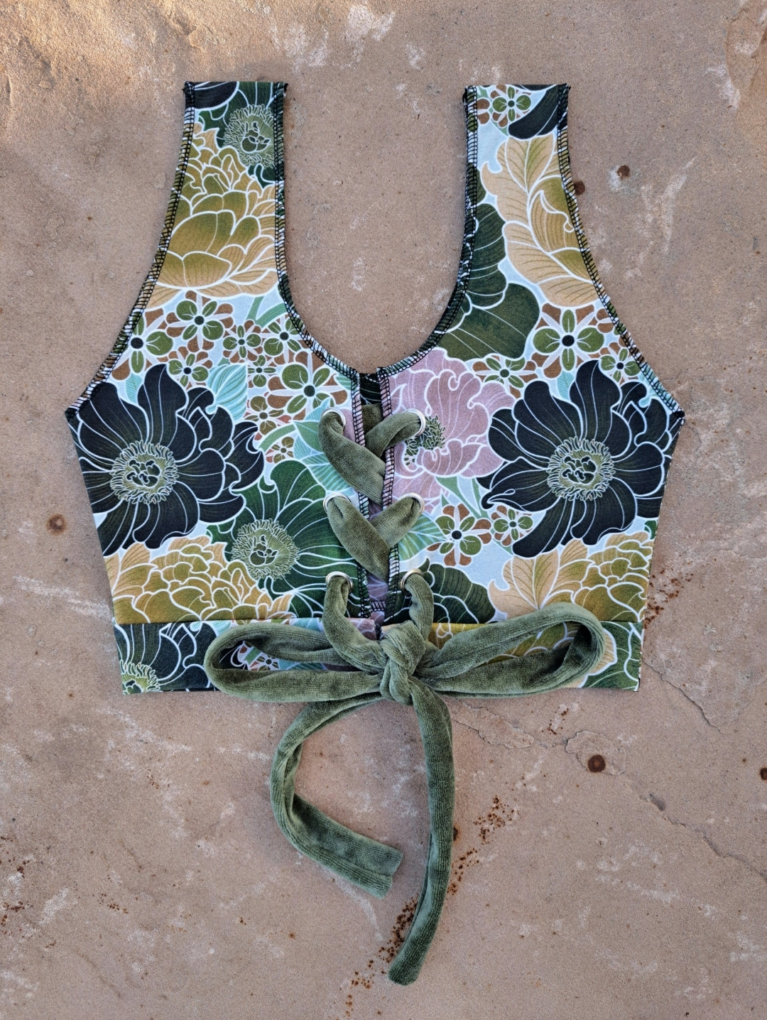 Bloom lace-up top // small