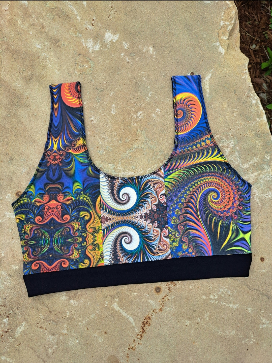 Rainbow patchwork crop // large 🌈