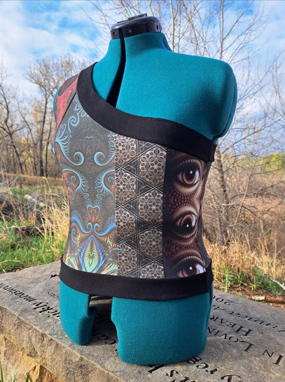 One shoulder crop // medium-large